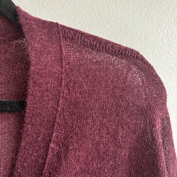 SzS Acne Studios Rhoda Alpaca Unisex Long Aubergine Cardigan – NWOT Oversized - Picture 8 of 11